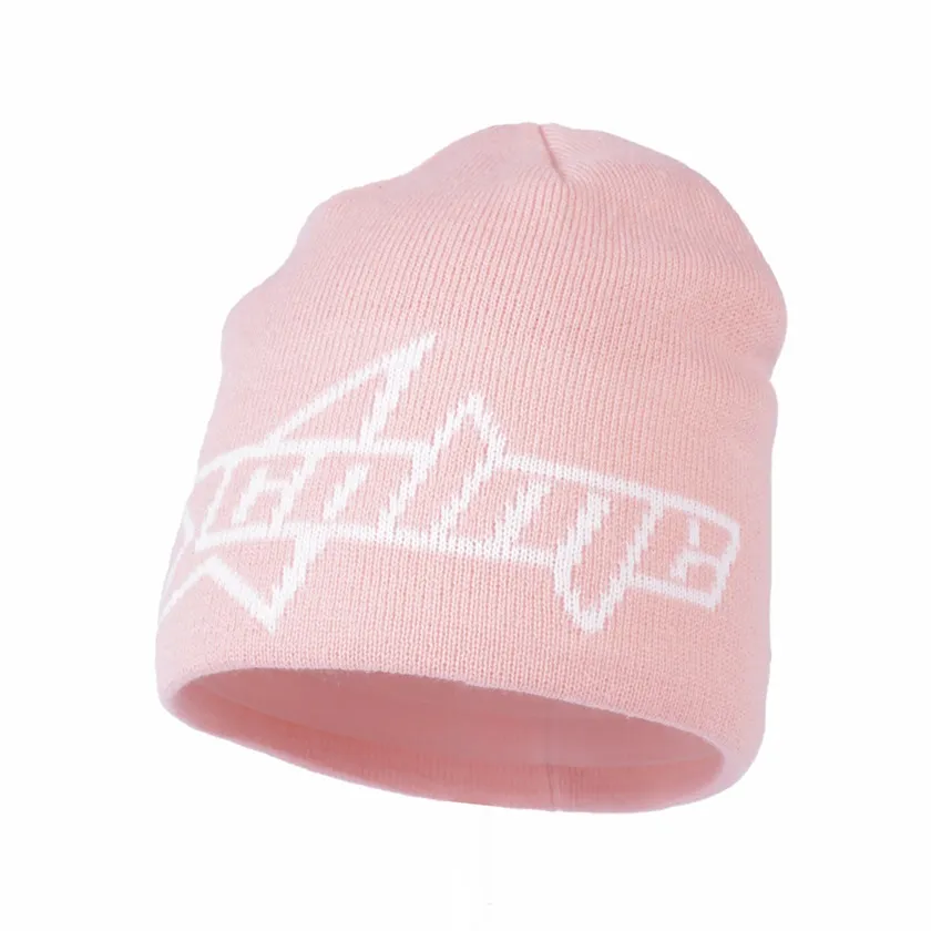 pink jacquard beanie