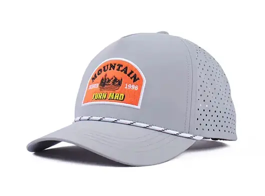 grey rope trucker hat