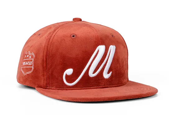 brown suede snapback hat