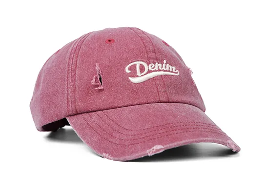 red vintage dad cap