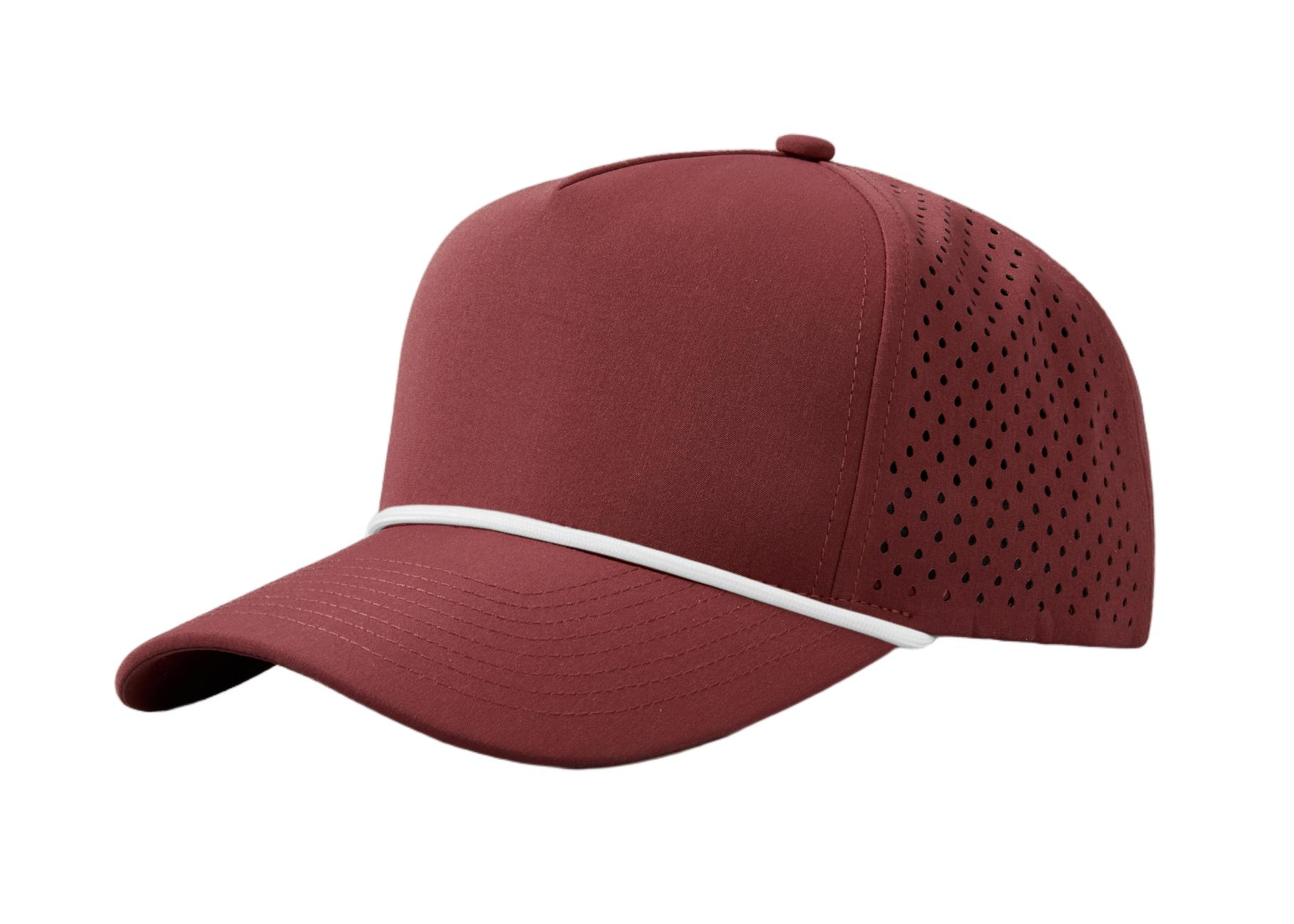 Custom 5 Panel Perforated Performance Snapback Golf Rope Hat - 6526P