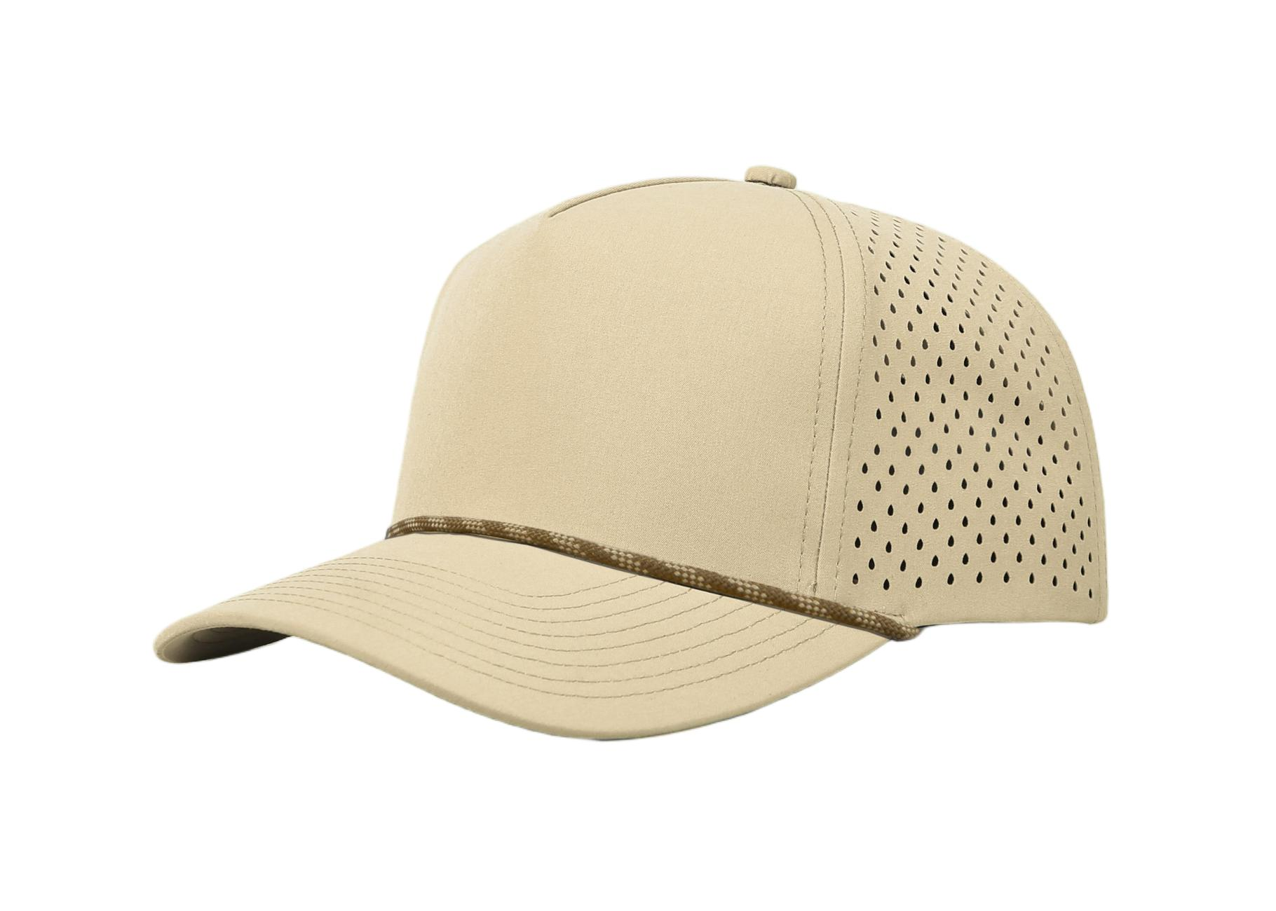 Custom 5 Panel Perforated Performance Snapback Golf Rope Hat - 6526P