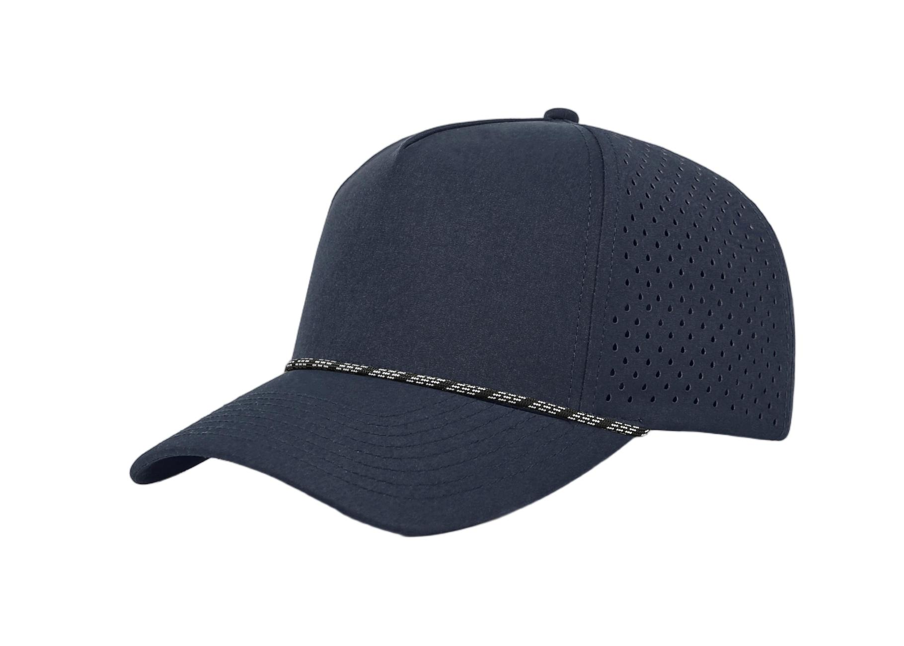 Custom 5 Panel Perforated Performance Snapback Golf Rope Hat - 6526P