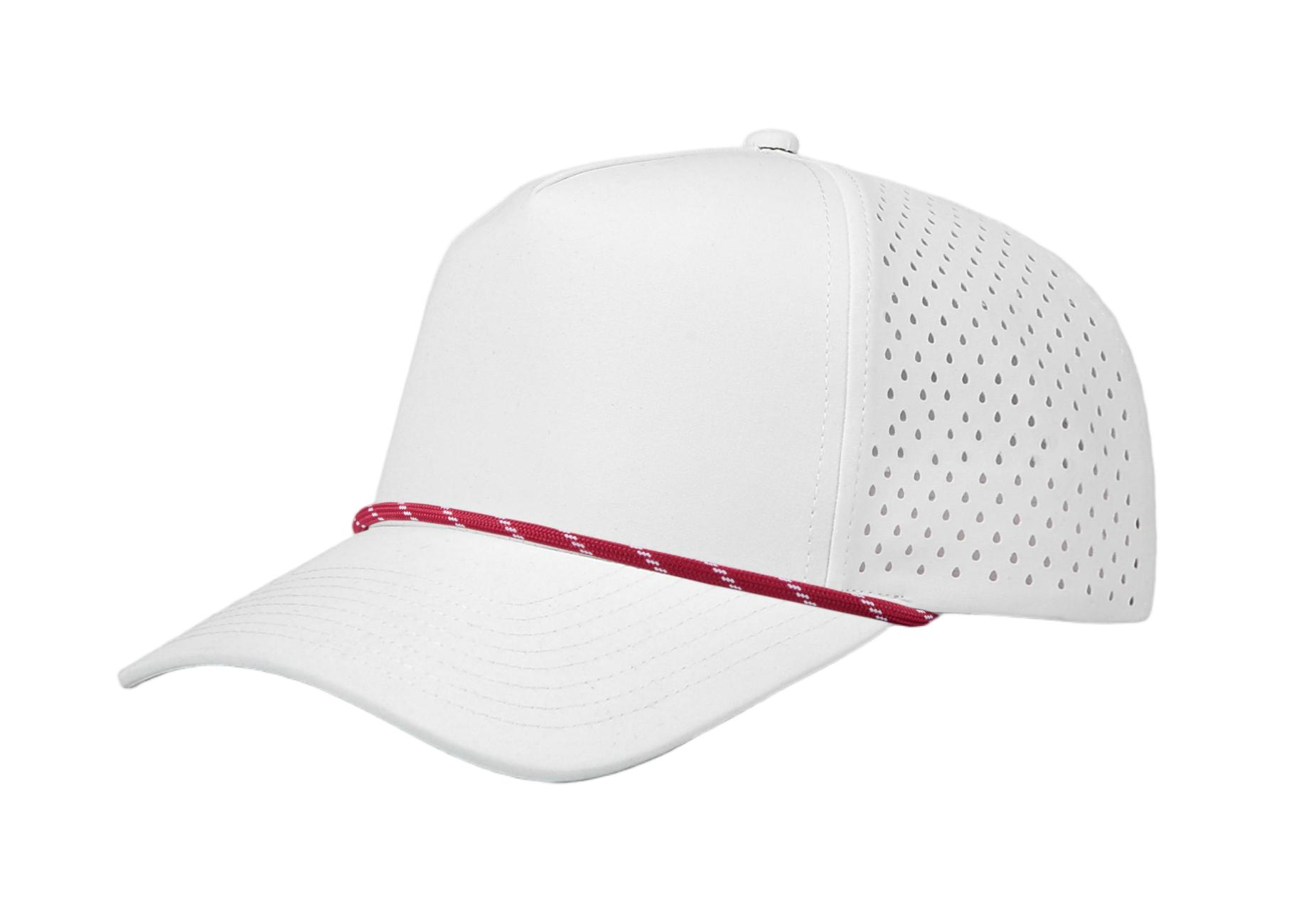 Custom 5 Panel Perforated Performance Snapback Golf Rope Hat - 6526P