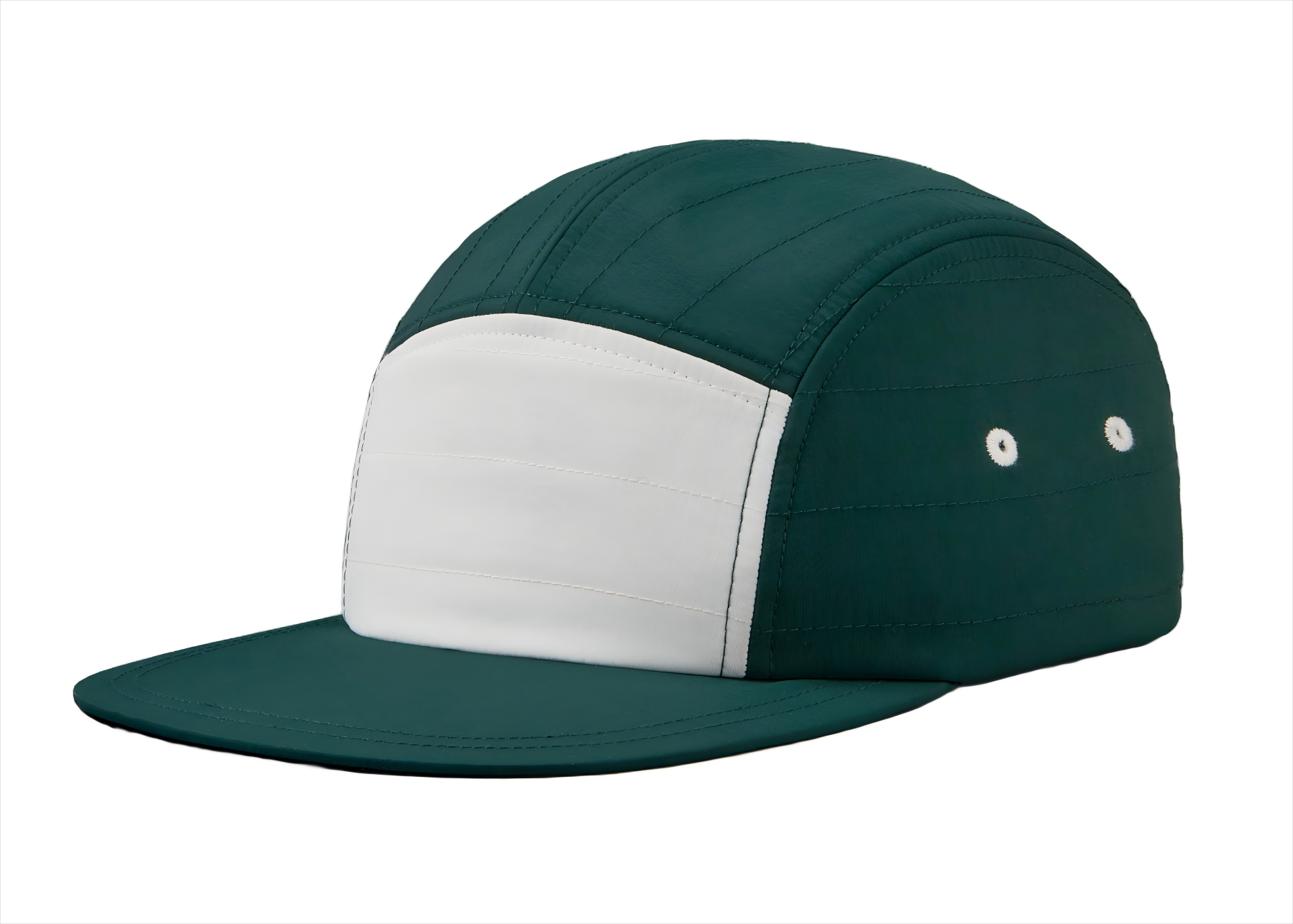 Custom 5 Panel Water Repellent Quilted Camper Cap for Winter - 5128