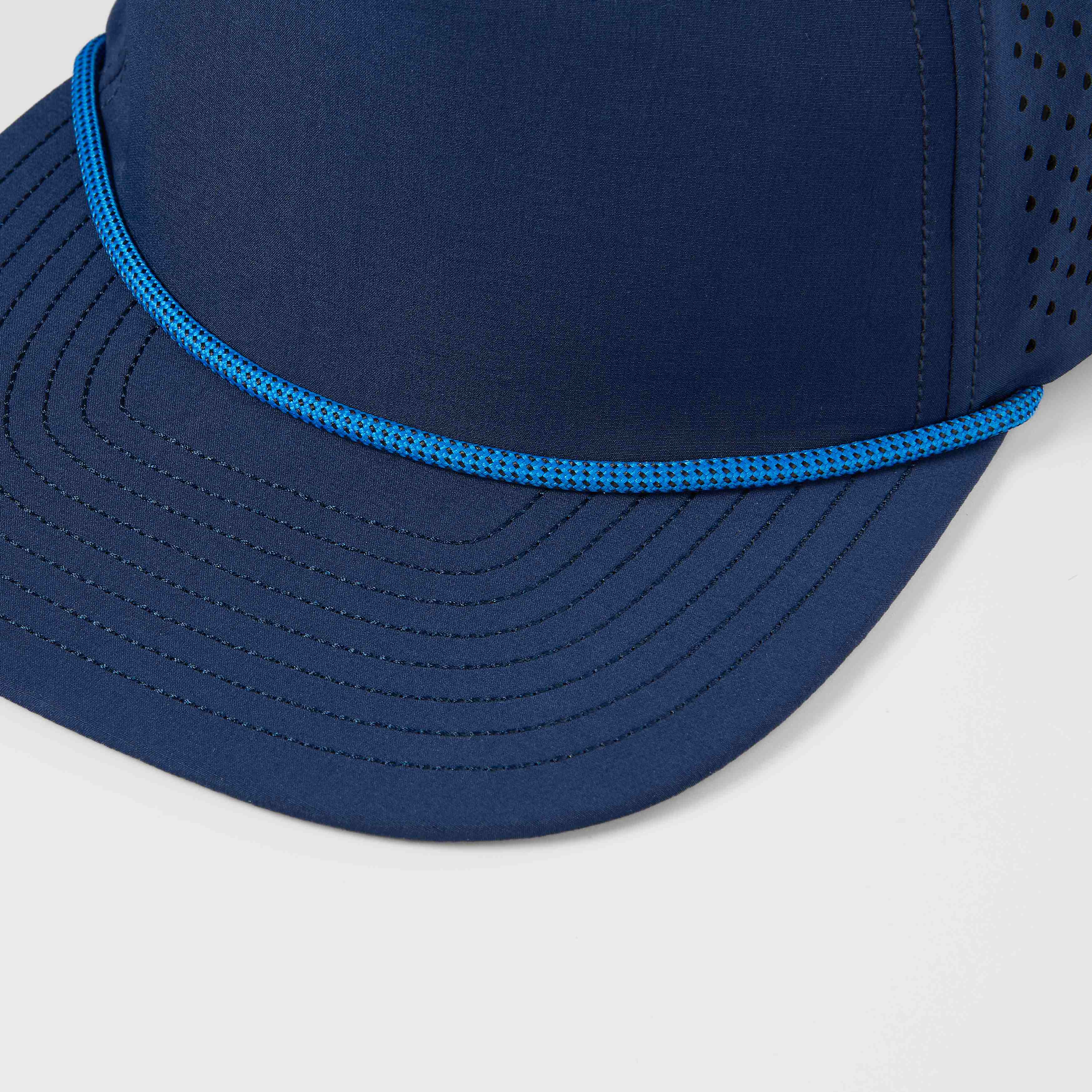Custom Personalized 5 Panel Laser Perforated Snapback Hats with Rope - 5015P