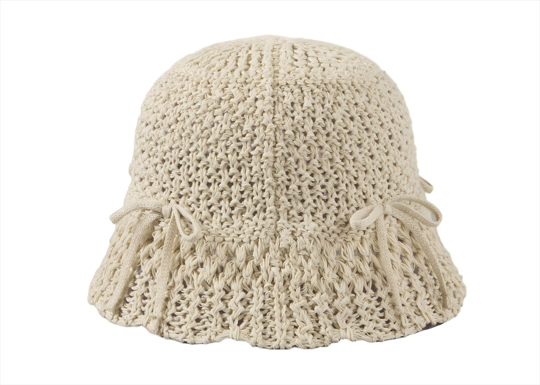 Custom Bowknot Paper Cotton Bucket Hats - 7144