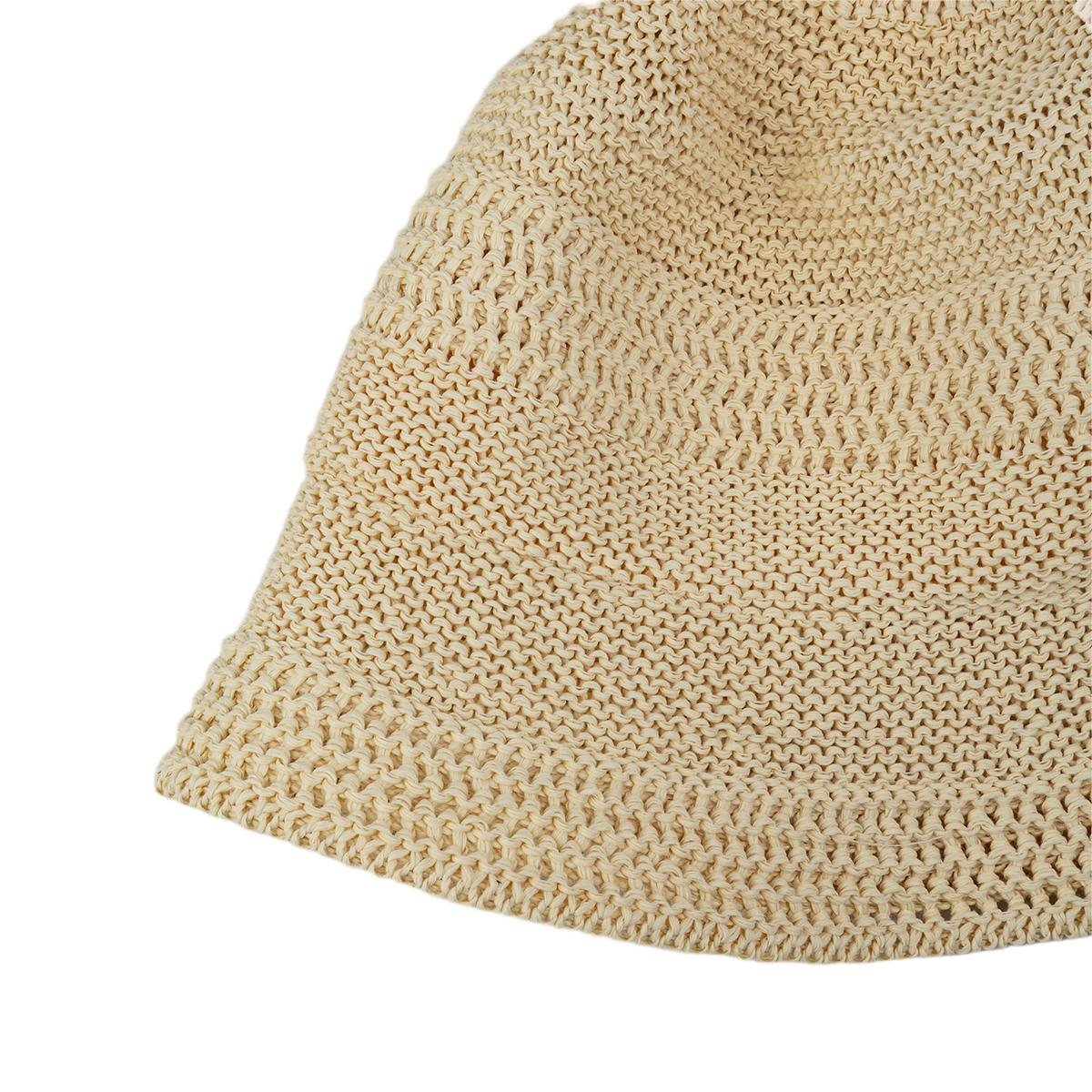 custom spun paper sand women bucket hat beige brim