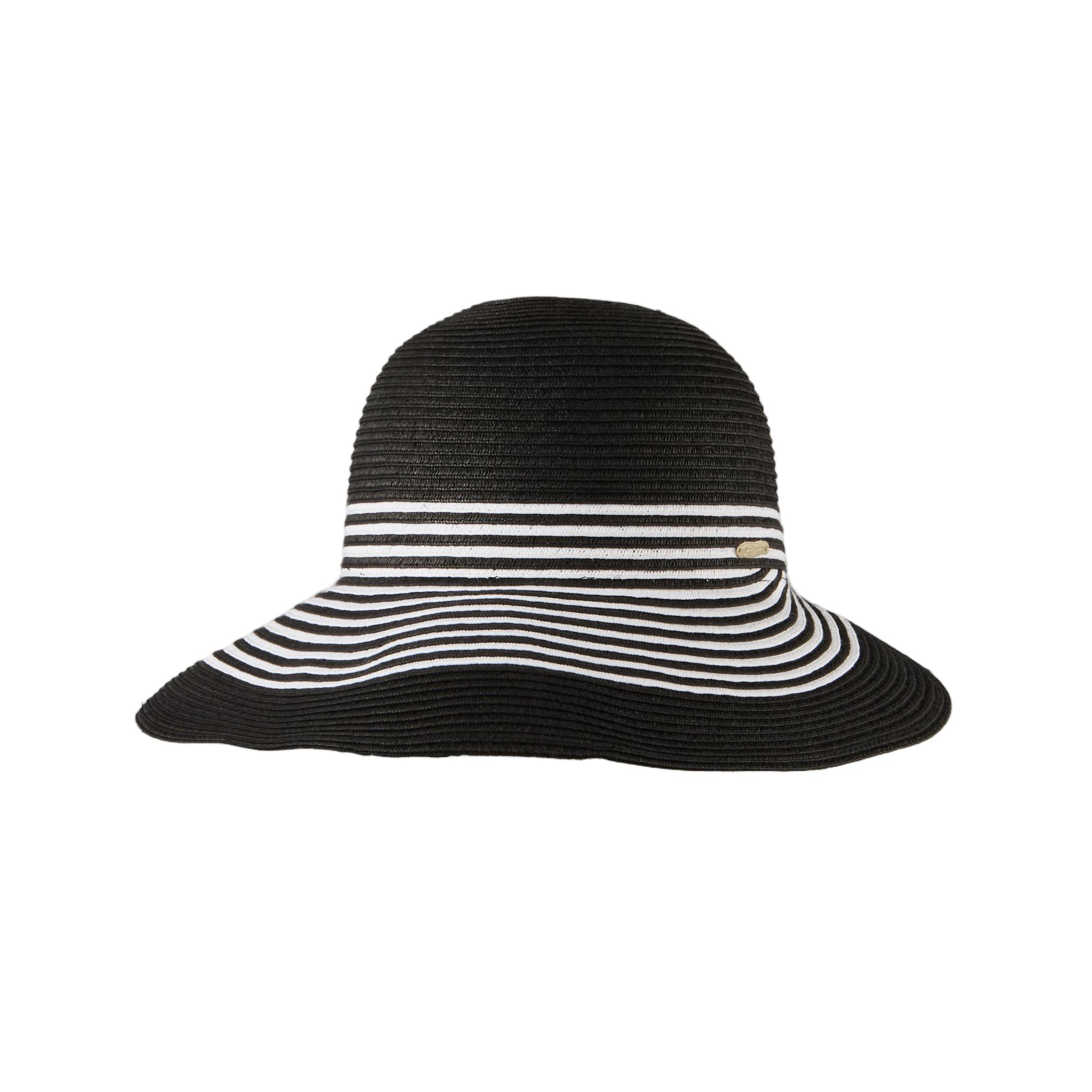 Custom French Style Striped Braided Straw Sun Hats - 7065