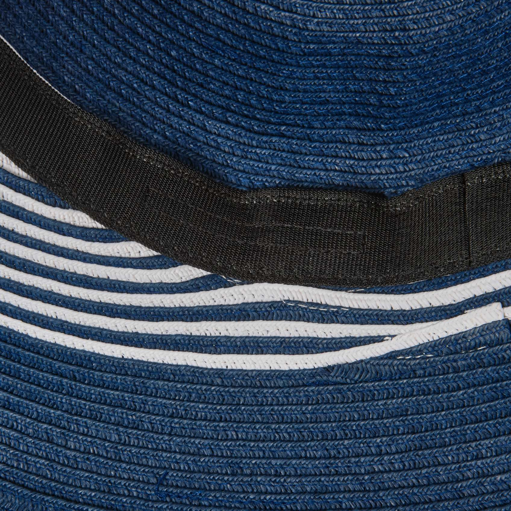 Custom French Style Striped Braided Straw Sun Hats - 7065