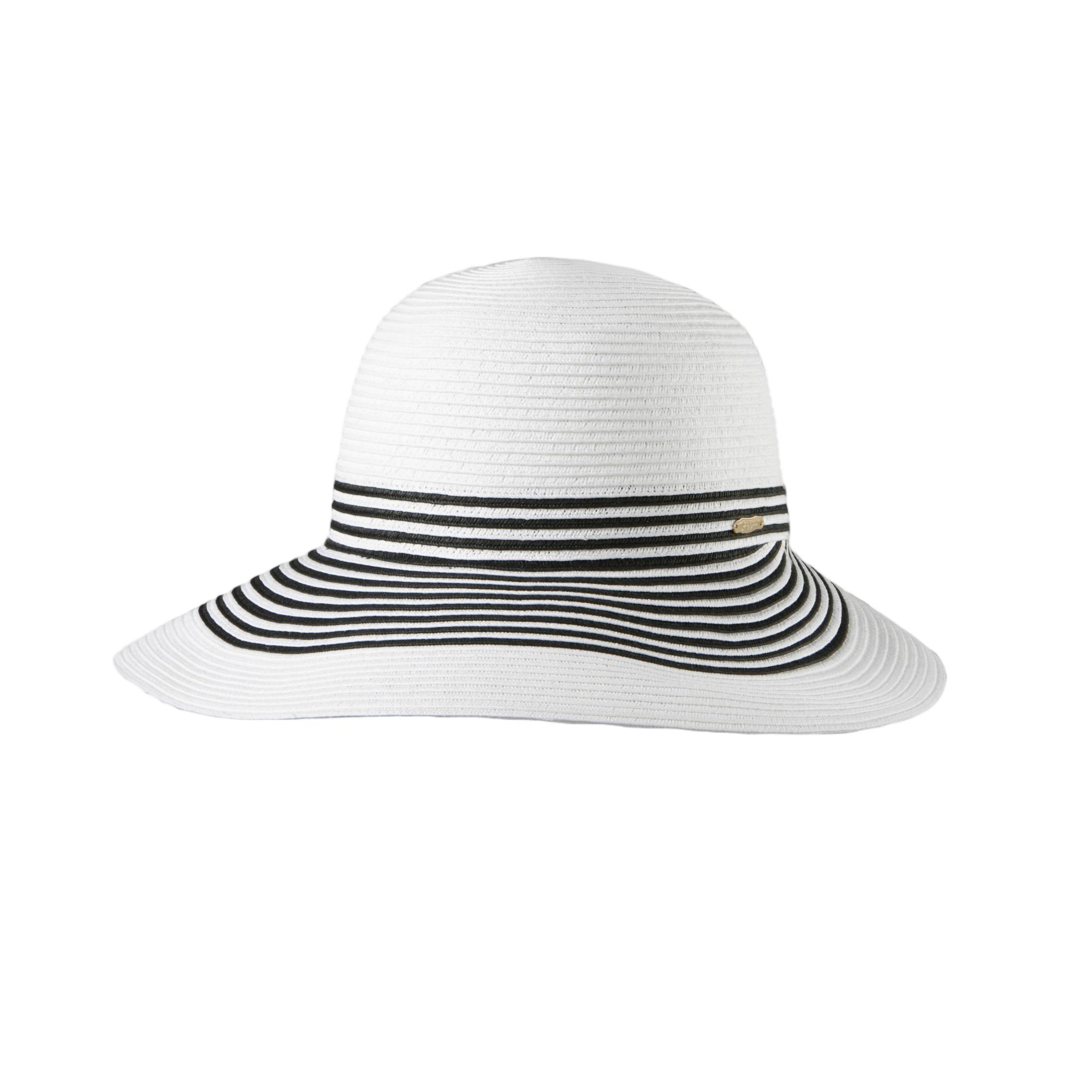 Custom French Style Striped Braided Straw Sun Hats - 7065