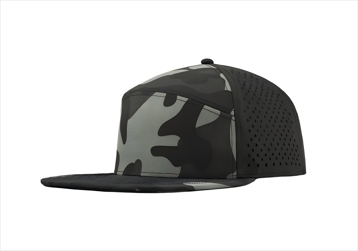 Custom 6 Panel Perforated Water Repellent Snapback Hat - 6023
