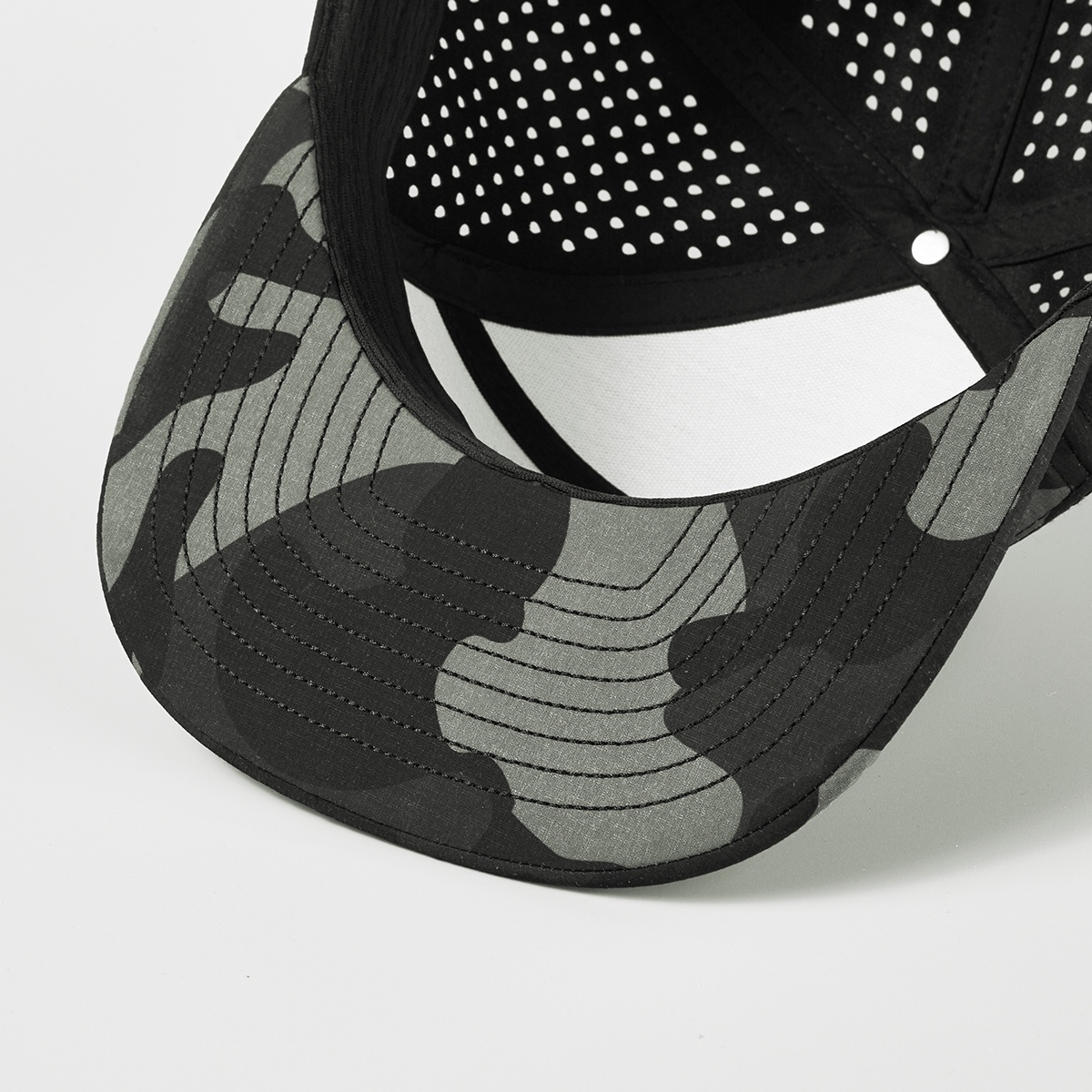 Custom 6 Panel Perforated Water Repellent Snapback Hat - 6023