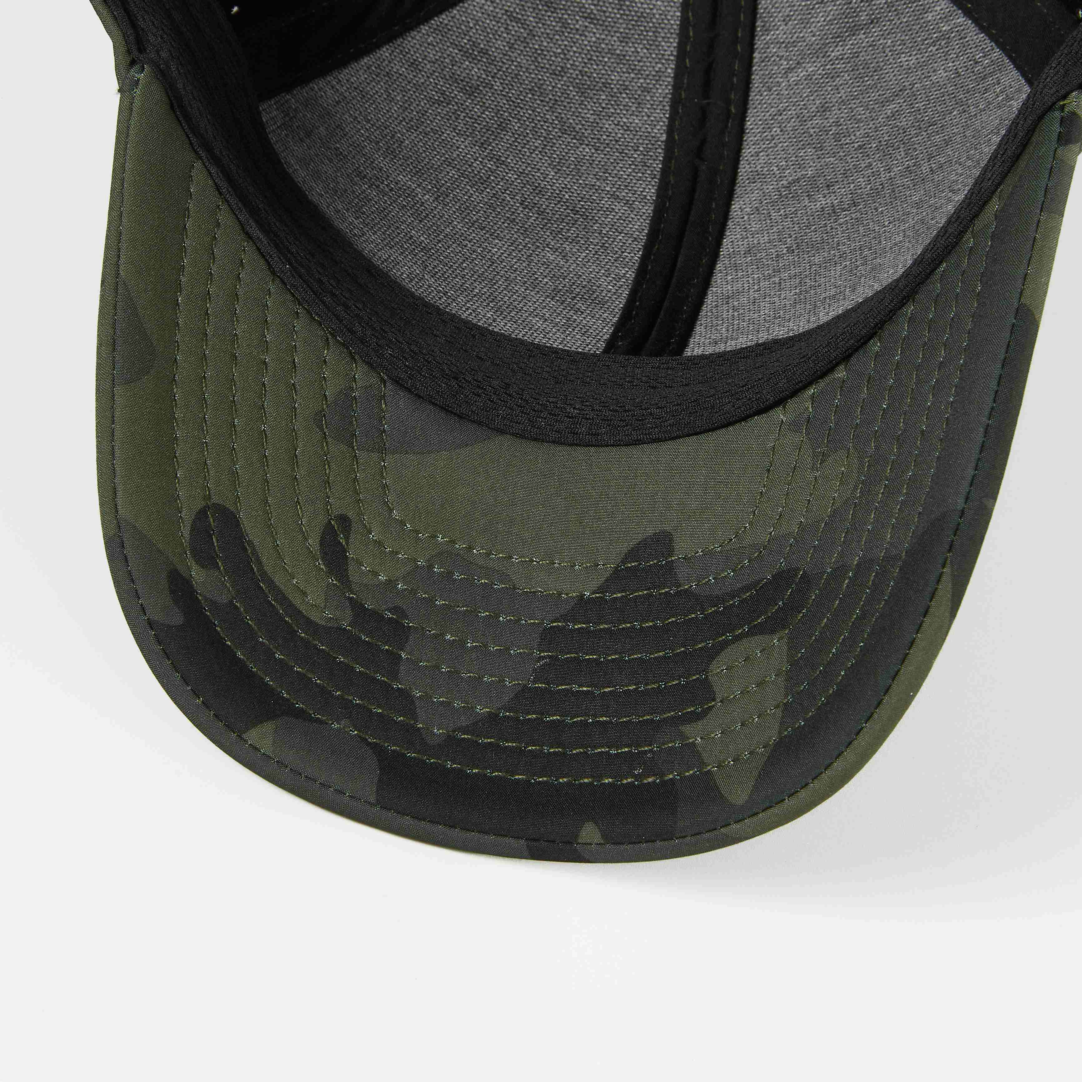 custom perforated performance snapback hat camo under peak