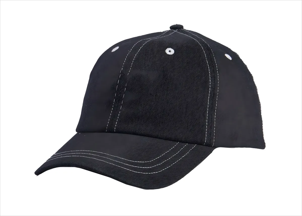 Custom Poly Denim Color Blocking Soft Crown Dad Hat - 6142