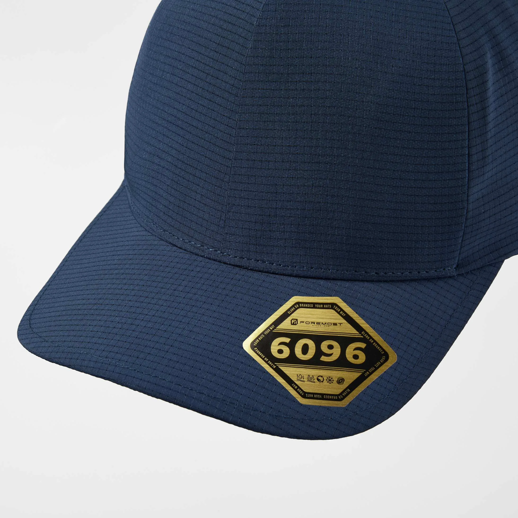 Custom Recycled Water Repellent Seamless Performance Fitted Cap - 6096